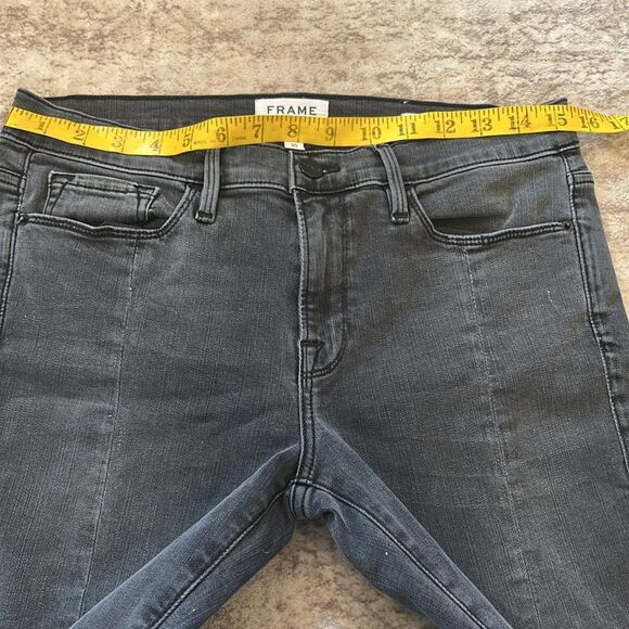 Frame Denim Women's washed Black Jeans size 30 le skinny de Jeanne - Picture 4 of 6